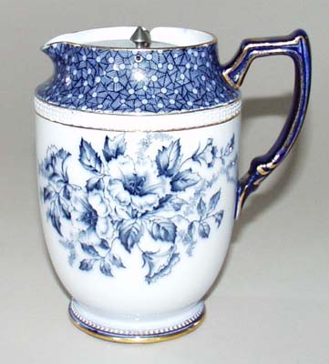 Jug or Pitcher Hot Water with pewter lid c1899